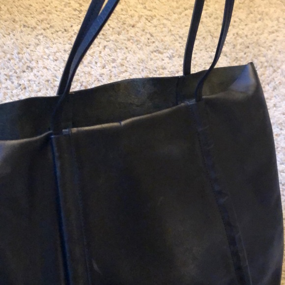Whistles black leather tote bag, EUC - Picture 7 of 8